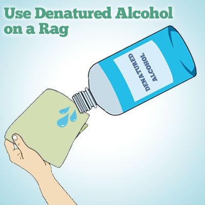 use denatured alcohol to remove spray paint